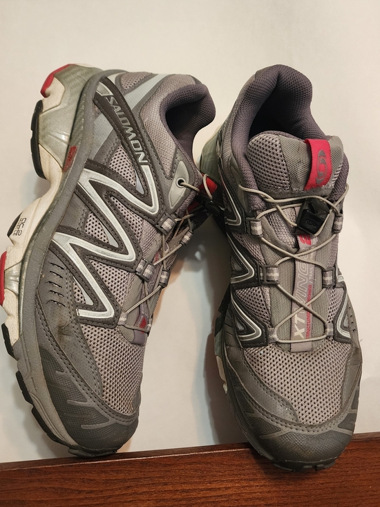 Salomon Shoes - Salomon XT- Wings 2 Gray Trail Running Shoes with Pink Accents